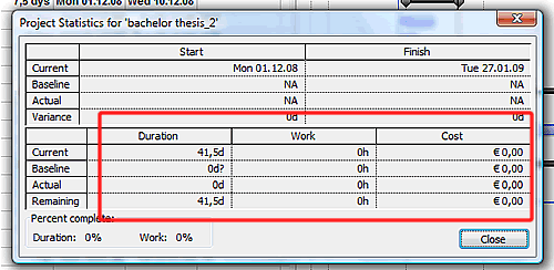 Project Statistics